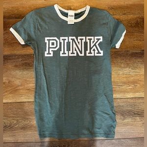 PINK extra small blueish green shirt
